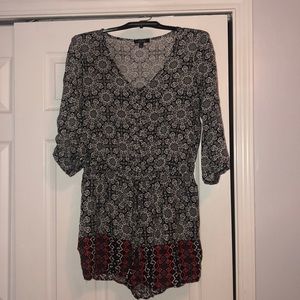 Patterned romper